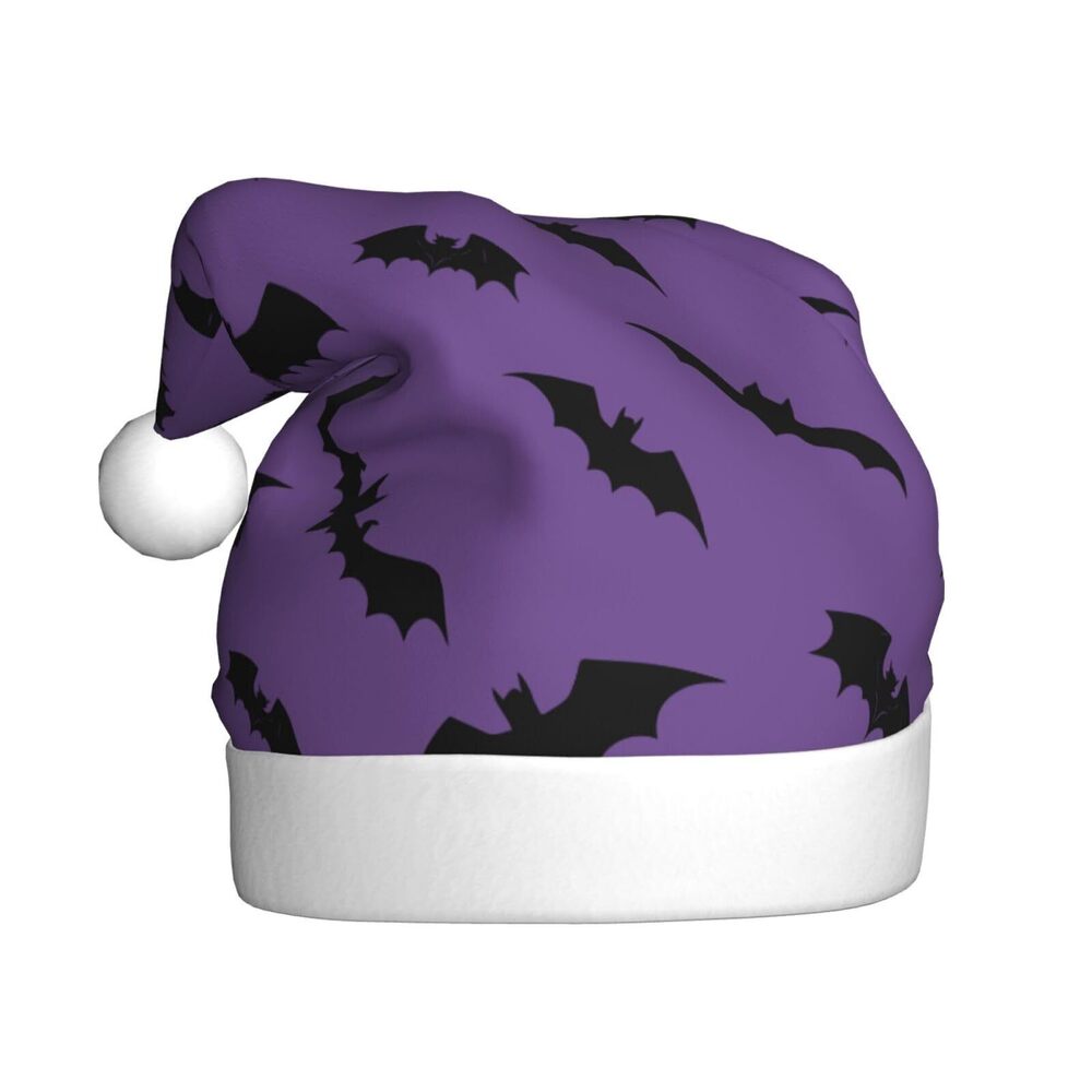 2174 Halloween Bat Christmas Hat Adults, Santa Hats, Holiday Hat